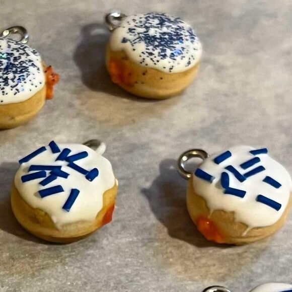 NEW Jelly Donut Polymer Clay Stud Dangle Earrings - Picture 2 of 2